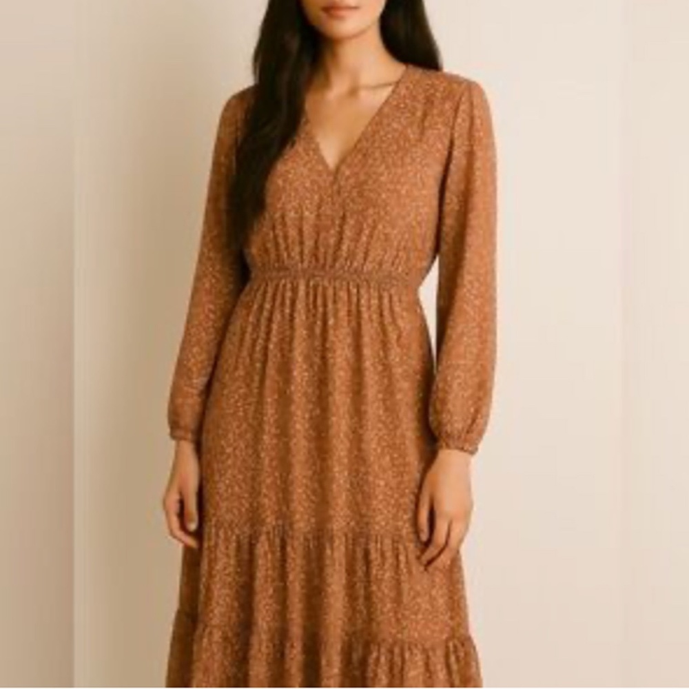 Roolee Brown Maxi Dress